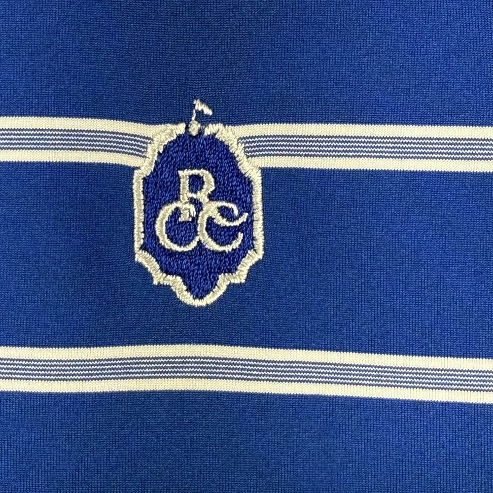 Peter Millar Summer Comfort Golf Polo Shirt Men's XL Blue Performance RCC Logo‎